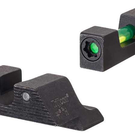 Trijicon 601104 DI Night Sight Set  Green/Tritium/Fiber Optic Front Sight-Green Tritium Black Outline Rear Sight Glock 20/21 Large Frame