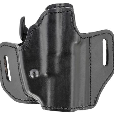 Bianchi 52831 Allusion Assent Pro-Fit OWB Size 13b Black Leather Belt Slide Compatible w/Glock 19/Ruger Security-9/FN FNS Belt Up to 1.50" Wide Right Hand