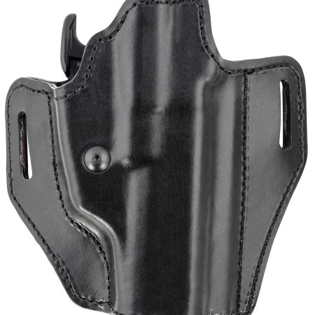 Bianchi 56831 Allusion Assent Pro-Fit OWB Size 18 Black Leather Belt Slide Fits S&W M&P Fits CZ 75 Fits FN FNS Right Hand