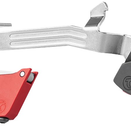 Timney Triggers ALPHAGLOCK5 Alpha Competition 9mm Luger/40 S&W/22 LR, Red Straight Trigger, Compatible w/Glock Gen5 & Glock 44