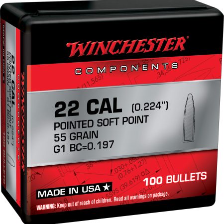Winchester Ammo WB223SP55X Centerfire Rifle  223Rem 55gr Pointed Soft Point 100 Per Box/10 Case