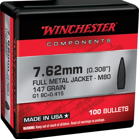Winchester Ammo WB762147NX Centerfire Rifle  308Win 7.62x51mmNATO 147gr Full Metal Jacket 100 Per Box/10 Case