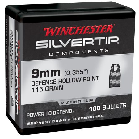 Winchester Ammo WB9ST115X Centerfire Handgun Reloading 9mm 115gr Silvertip Hollow Point 100 Per Box/10 Case