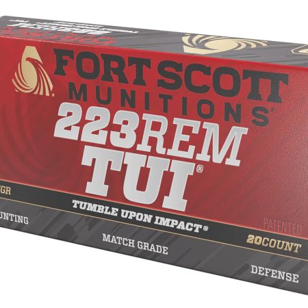 Fort Scott Munitions 223055SCV Tumble Upon Impact (TUI)  223Rem 55gr Solid Copper Spun 20 Per Box/25 Case