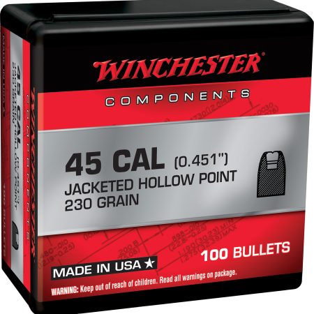 Winchester Ammo WB45HP230X Centerfire Handgun Reloading 45Cal 230gr Jacketed Hollow Point 100 Per Box/10 Case
