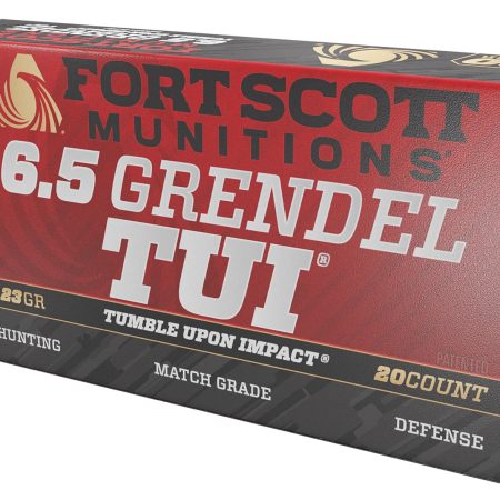 Fort Scott Munitions 65GR123SCV2 Tumble Upon Impact (TUI) Rifle 6.5Grendel 123gr Solid Copper Spun 20 Per Box/10 Case