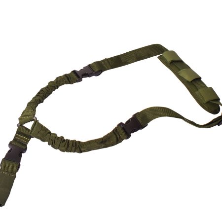 Rukx Gear ATICT1PSG Tactical Single Point Sling Green Nylon Adjustable Bungee