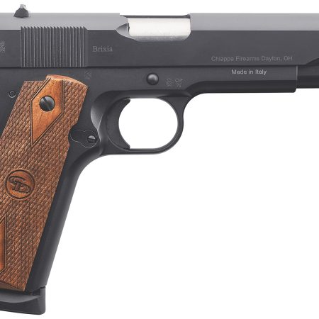Charles Daly 440111 1911 Field Grade 45 ACP 8+1 5" Stainless Steel Barrel, Black Serrated Steel Slide, Black Steel Frame w/Beavertail, Walnut Diamond Checkered Grip