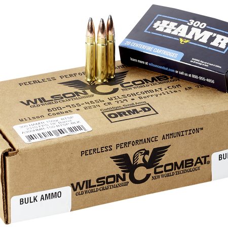 Wilson Combat A300HMR150BTSP HAM'R Boat Tail 300 HAM'R 150 gr Speer Boat Tail Soft Point 20 Per Box/ 10 Case