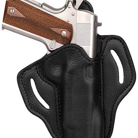 1791 Gunleather UCBH1NSBR Ultra Custom  OWB Size 01 Night Sky Black Leather Belt Clip Fits 1911 Right Hand