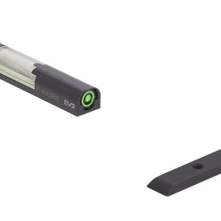 Meprolight USA 632013108 FT Bullseye Front Sight Green/Tritium/Fiber Optic, Black Frame, Compatible w/Glock Gen 1-5, Post Mount