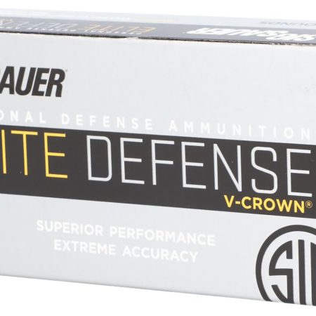Sig Sauer E9MMA250 Elite Performance  9mmLuger 124gr V-Crown Jacketed Hollow Point 50 Per Box/10 Case