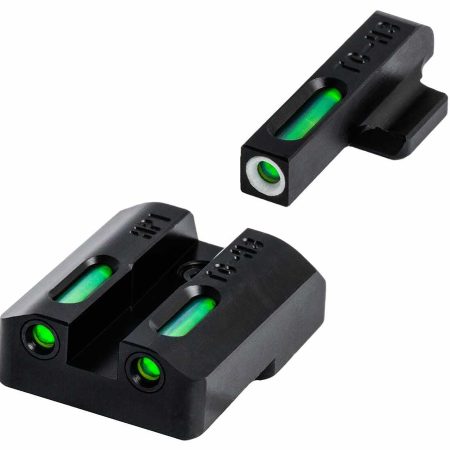 TruGlo TGTG13CZ2A TFX  Black | Green Tritium & Fiber Optic White Outline Front Sight Green Tritium & Fiber Optic Rear Sight