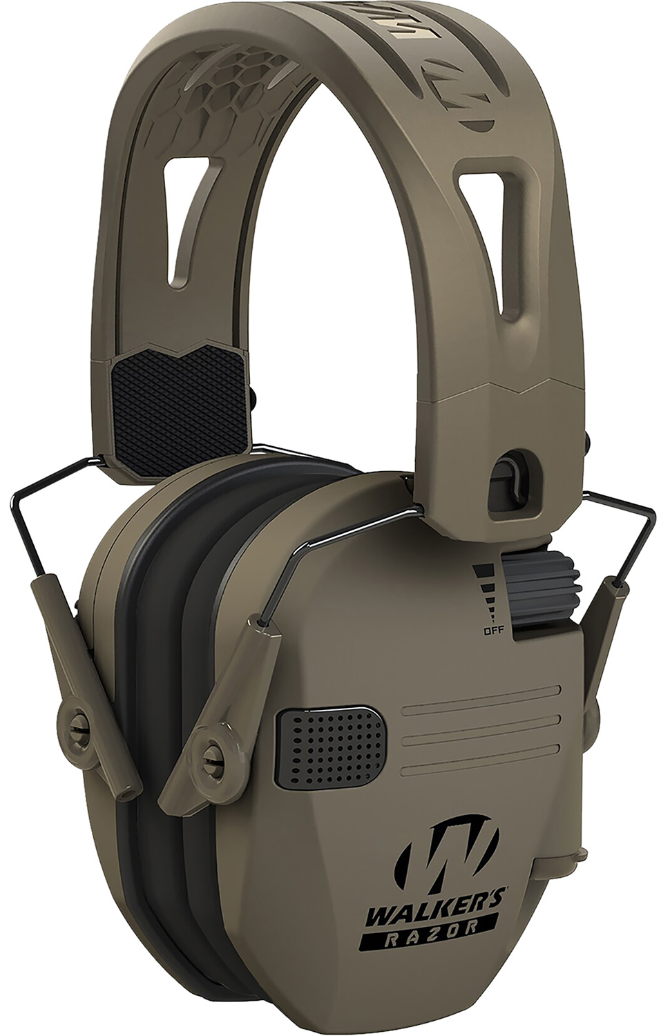 Walker's GWPRSEMRHMFDE Razor Tacti-Grip 23 dB Over the Head Flat Dark Earth Polymer