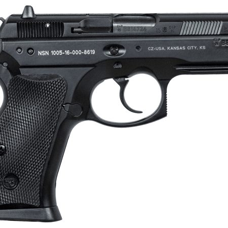 CZ-USA 91199 P-01  Compact Frame 9mm Luger 15+1 3.75" Black Steel Barrel, Black Steel Serrated Slide, Black Polycoat Aluminum Frame w/Beavertail, Black Rubber Grip, Right Hand