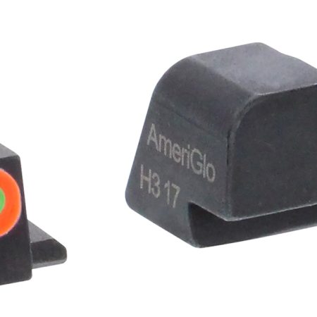 AmeriGlo SG201 i-Dot Sight Set for SIG Sauer  Green Tritium Orange Outline Front Sight-Green Tritium Rear Sight