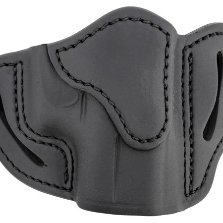 1791 Gunleather ORBHCSBLR BHC Optic Ready OWB Compact Stealth Black Leather Belt Slide Compatible w/Glock 43/Sig P365/Walther PPK Right Hand Includes Belt Clip