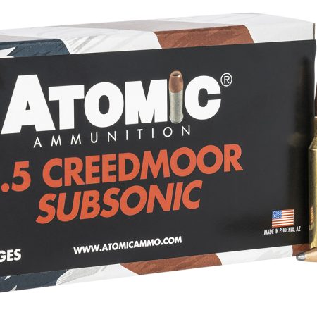Atomic Ammunition 00482 Rifle Subsonic 6.5 Creedmoor 129 gr Jacket Hollow Point 20 Per Box/ 10 Case