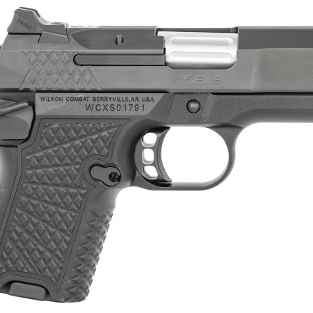Wilson Combat SFX9SC3A SFX9 Sub-Compact 9mm Luger 10+1 15+1 3.25" Stainless Steel Barrel, Black DLC Serrated Stainless Steel Slide, Black Aluminum Frame w/Beavertail