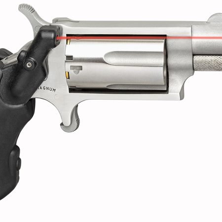 North American Arms 22MSVL Mini-Revolver w/Laser 22 WMR 5rd Shot 1.13" Stainless Steel Barrel, Frame & Cylinder, Black Polymer Grip, Viridian E-Series Red Laser, Exposed Hammer