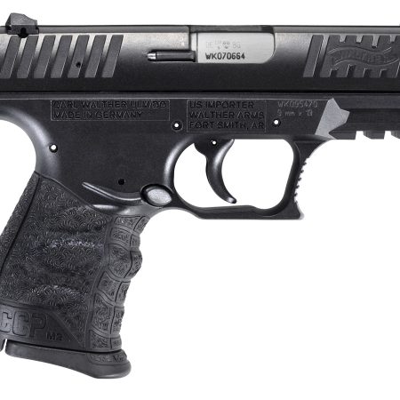 Walther Arms 5083500 CCP M2 + 9mm Luger 8+1 3.54" Barrel, Polymer Frame With Picatinny Acc. Rail, Serrated Black Cerakote Steel Slide, Reversible Magazine Release, Manual Safety