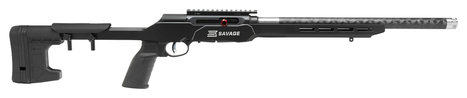 Savage Arms 47256 A22 Precision Lite 22 LR 18" Carbon Fiber Wrapped Barrel 10+1 Black Rec Black Adjustable MDT Aluminum Chassis Stock Black Polymer Grip Right Hand