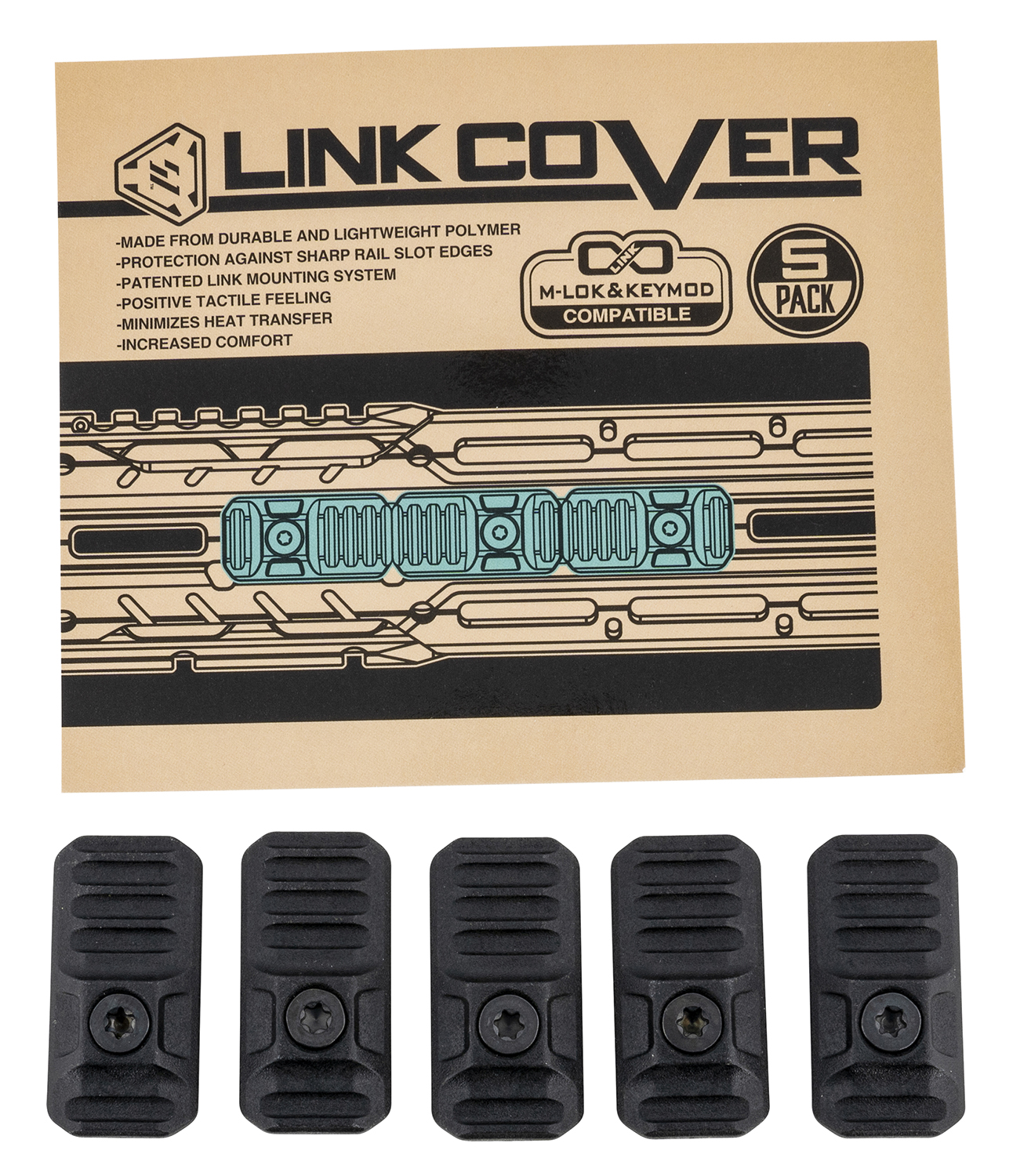 Strike Industries LINKCOVER MLOK LINK Cover Black