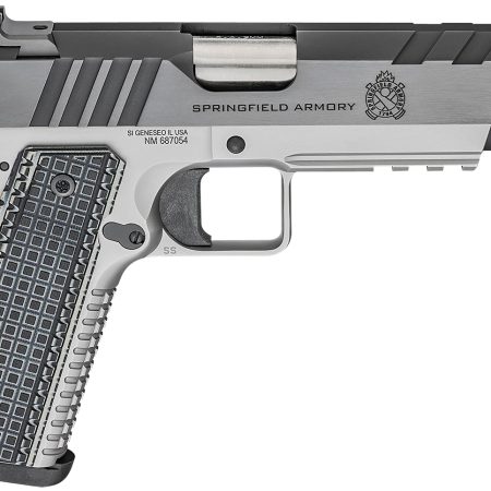 Springfield Armory PX9219L 1911 Emissary 9mm Luger 5" 9+1 Stainless Steel Frame Blued Carbon Steel with Tri-Top Cut Slide Black VZ Thin-Line G10 Grip Fiber Optic Front Sight Includes 2 Mags