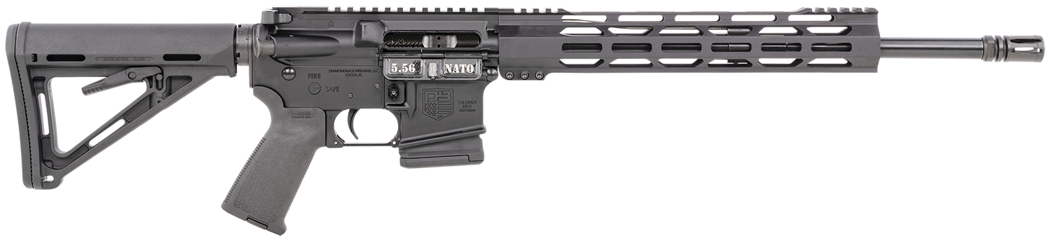 Diamondback DB1799K001 DB15 *CO Compliant 5.56x45mm NATO 16" 10+1 Black Hard Coat Anodized Magpul MOE Carbine Stock