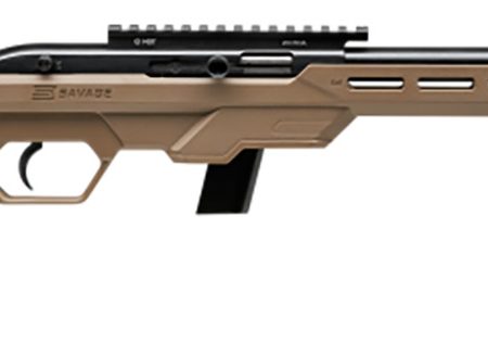 Savage Arms 45124 64 Precision 22 LR Caliber with 10+1 Capacity, 16.50" Threaded Barrel, Matte Black Metal Finish & Chassis Flat Dark Earth Synthetic Stock Right Hand (Full Size)