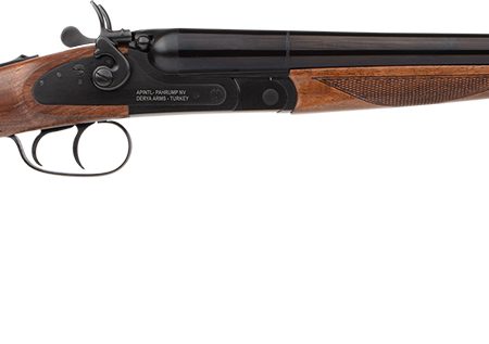 Rock Island 12RSS24 Side By Side  Full Size 12 Gauge 3" 2rd 24" Barrel, Black Anodized Metal Finish & Walnut Stock Right Hand