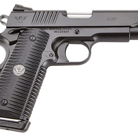 Wilson Combat ACPFS9A ACP Full-Size SAO 9mm Luger 5" 10+1 Black Armor-Tuff Carbon Steel Frame/Slide Black G10 Eagle Claw Grips Ambi Thumb Safety