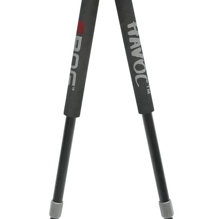 Bog-Pod 1100478 Havoc  Bipod, Black Finished Aluminum with Foam Grip, Rubber Feet, 360 Degree Pan & 21-50" Vertical Adjustment