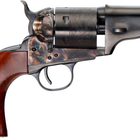 Taylors & Company 550958 Uberti Hickok Open-Top 38 Special 6 Shot 3.50" Blued Barrel, Blued Engraved Cylinder, Color Case Hardened Steel Frame, Walnut Army Grip, Hammer Bar Safety, Exposed Hammer