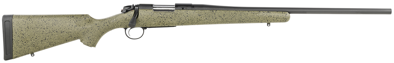 Bergara Rifles B14S102C B-14 Hunter 6.5 Creedmoor 3+1 22" Graphite Black Cerakote Barrel, SoftTouch Speckled Green Fixed American Style Stock