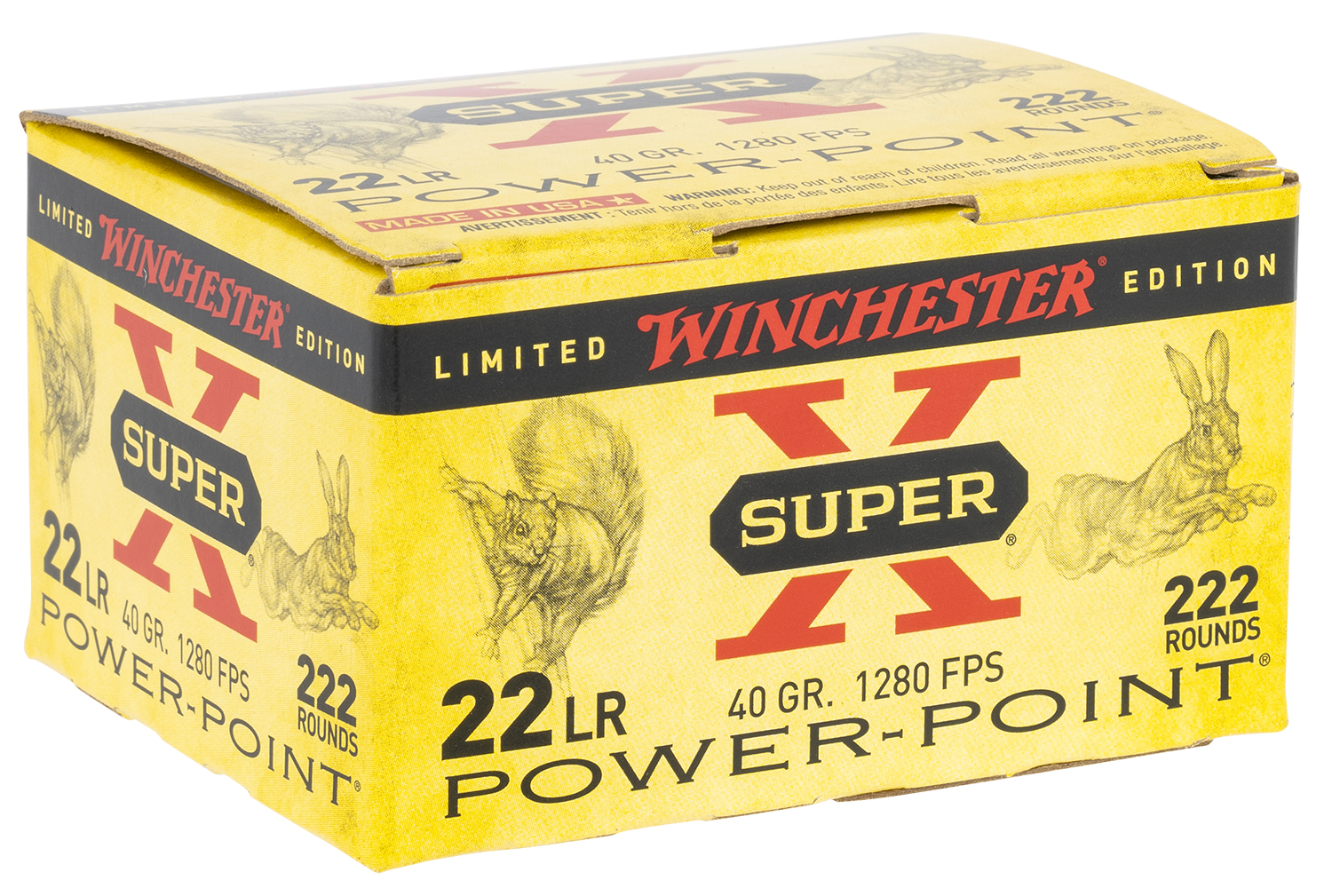 Winchester Ammo X22LRPPB Super X 22LR 40gr Plated Hollow Point 222 Per Box/10 Case