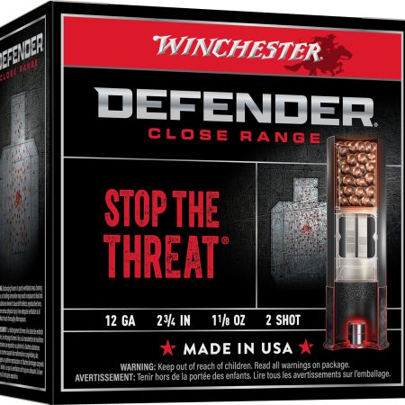 Winchester Ammo S122PD25 Defender  12Gauge 2.75" 1 1/8oz 2Shot 25 Bx/10 Case