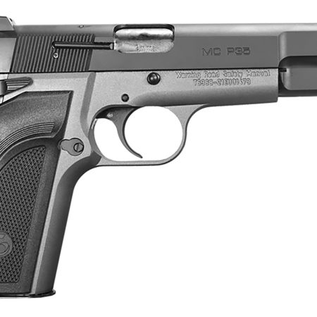 EAA GIRSAN 390455 MC P35  9mm Luger 15+1, 4.87" Black Steel Barrel, Black Serrated Steel Slide, Matte Stainless Steel Frame, Black Checkered Polymer Grip, Ambidextrous