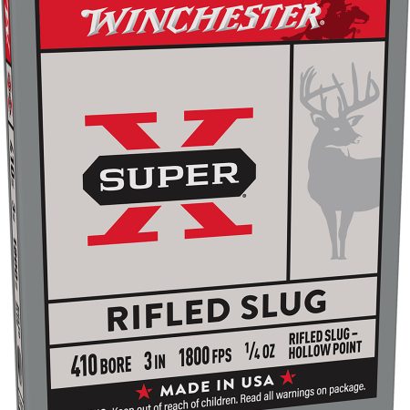 Winchester Ammo X413RS5 Super X  410Gauge 3" 1/4oz Rifled Slug Shot 5 Per Box/50 Case