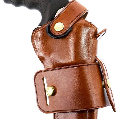 Galco WG2104 Wheelgunner 2.0  OWB Tan Leather Belt Slide Fits S&W L Frame/Ruger Security-Six Fits 4" Barrel Ambidextrous