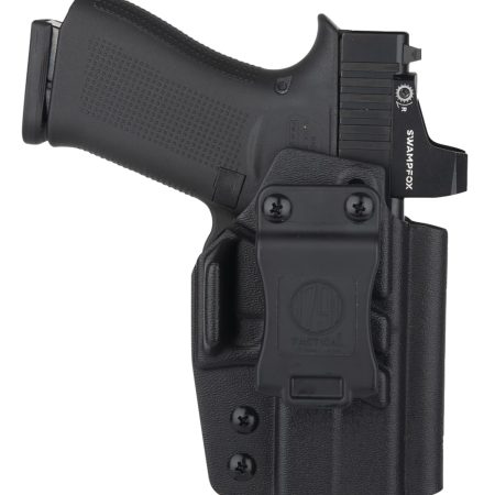 1791 Gunleather TACIWBG43XMOSBLKL Tactical Kydex  IWB Black Kydex Belt Clip Compatible w/Glock 43/43X/43X MOS/48 Left Hand