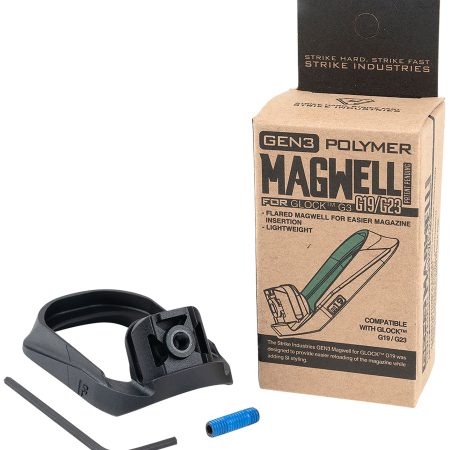 Strike Industries G3MAGWELL19 Flared Magwell  Black Polymer for Gen 3 Glock 19 & 23