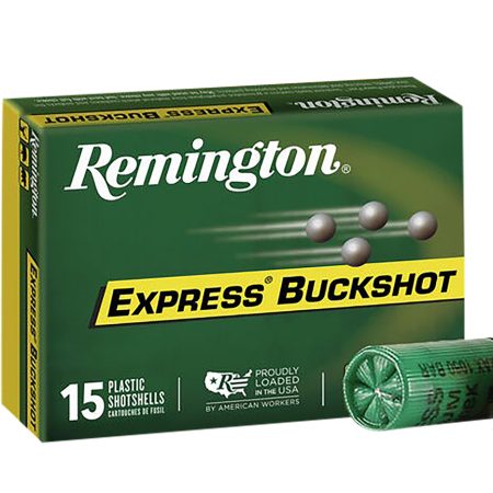 Remington Ammunition 26876 Express Buckshot 12Gauge 2.75" 00Buck Shot 15 Per Box/5 Case