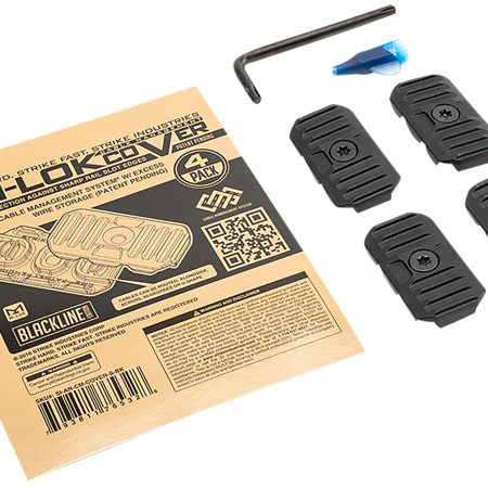 Strike Industries AR-CM-COVER-S-BK Cable Management Cover Short 1.57"L Black Polymer for M-Lok