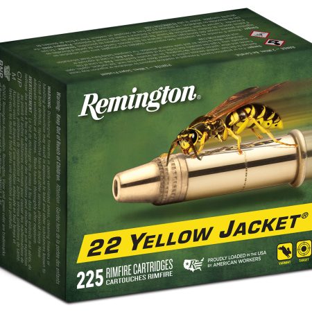 Remington Ammunition 21233 Yellow Jacket Rimfire 22LR 33gr Truncated Cone Hollow Point 225 Per Box/10 Case