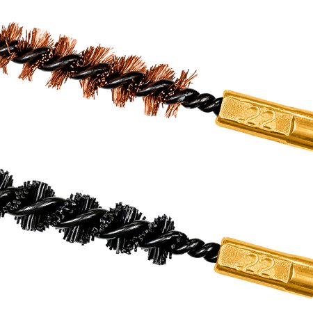 Otis FG322NB Bore Brush Set  5.56mm/22 LR/22-250/223 Cal 8-32" Thread 2" Long Bronze/Nylon Bristles 2 Per Pkg