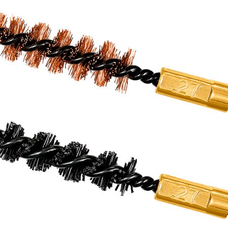 Otis FG327NB Bore Brush Set  6.8mm/7mm/270 Cal 8-32" Thread 2" Long Bronze/Nylon Bristles 2 Per Pkg