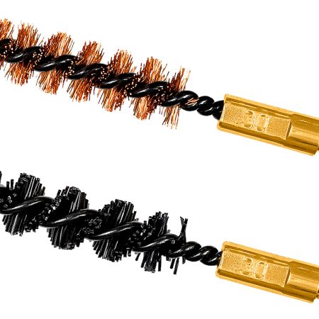 Otis FG330NB Bore Brush Set  7.62mm/30-06/30-30/308/300 Cal 8-32" Thread 2" Long Bronze/Nylon Bristles 2 Per Pkg