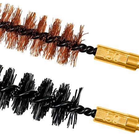 Otis FG350NB Bore Brush Set  50 Cal/12.7mm 8-32 Thread 2" Long Bronze/Nylon Brush 2 Per Pkg
