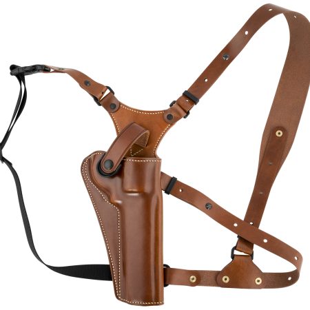 Galco GA128 Great Alaskan  Size Fits Chest Up To 54" Tan Leather Shoulder/Torso Strap Fits Ruger GP100 Fits S&W L Frame Right Hand